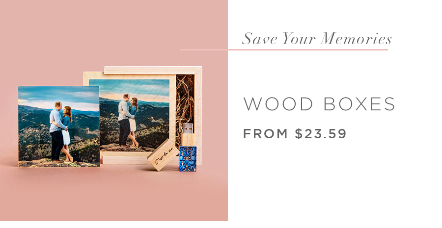 Save Your Memories Wood Boxes from $23.59