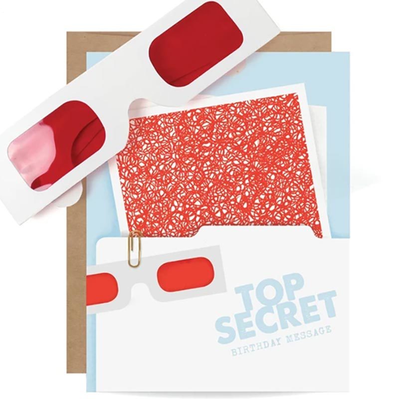 Image of Top Secret File Decoder Birthday Card