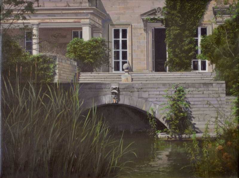 ''The Canal, Gledstone Hall''<br>oil on canvas, 30 x 41 cm