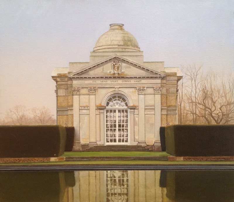 ''Bathing Pavilion, Tyringham'' <br>oil on canvas, 31 x 36 cm
