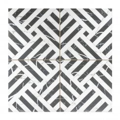 Apollo Marble Effect Charcoal 45cm x 45cm Wall and Floor Tile