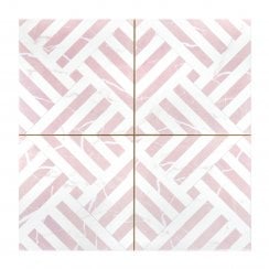 Apollo Marble Effect Blush Rose 45cm x 45cm Wall and Floor Tile