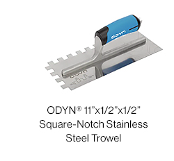 ODYN? 11in x .5in x .5in Square-Notch Stainless Steel Trowel