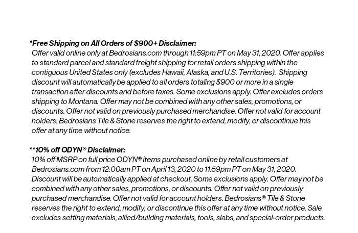 Free Shipping and ODYN? Discount Disclaimers