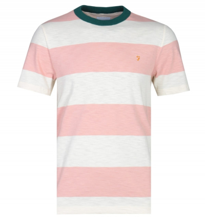 Farah Watson Stripe Pink Blush & White T-Shirt
