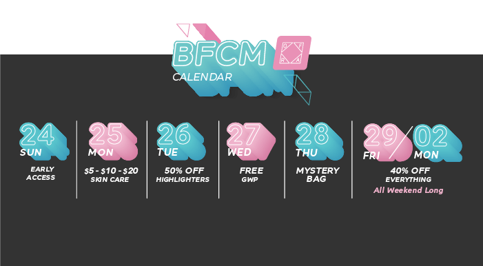 BFCM CALENDAR