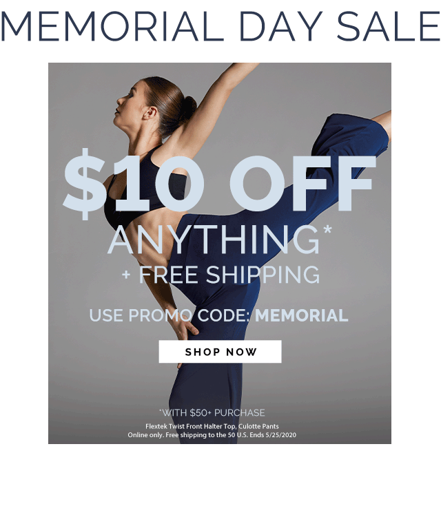 Memorial Day Sale: $10 off + Free
Shipping with any $50 purchase. Use promo code: Memorial. Shop Now