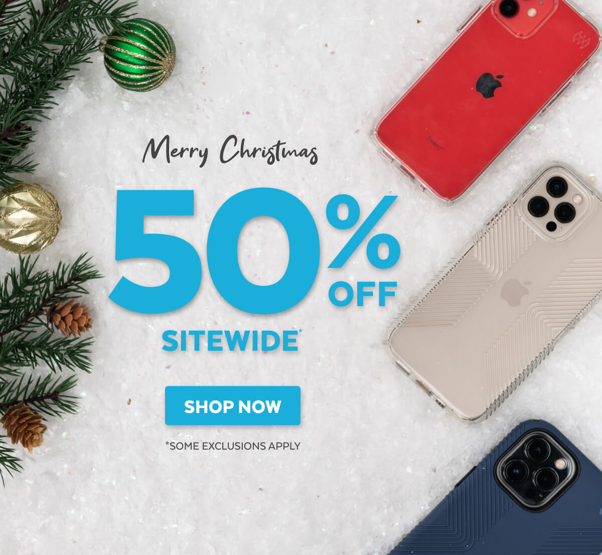 Merry Christmas. 50% off sitewide. Shop now.