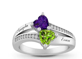 Couple''s Color Stone Ring