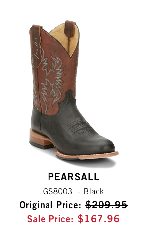  Pearsall Black Style: GS8003 Original Price: $209.95 Sale Price: $167.96