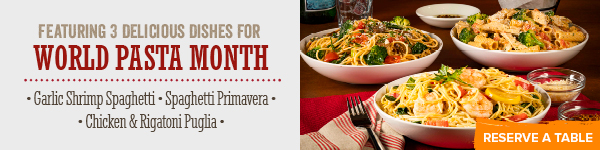 Featuring 3 delivious dishes for world pasta month. Click to learn more