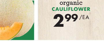 Organic Cauliflower - $2.99 each