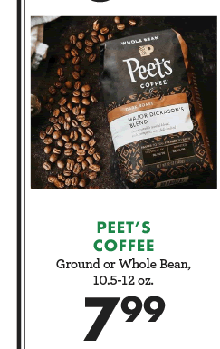 Peet''s Coffee - Ground or Whole Bean, 10.5-12 oz. - $7.99