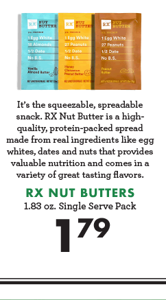 RX Nut Butters - 1.83 oz. Single Serve Pack - $1.79