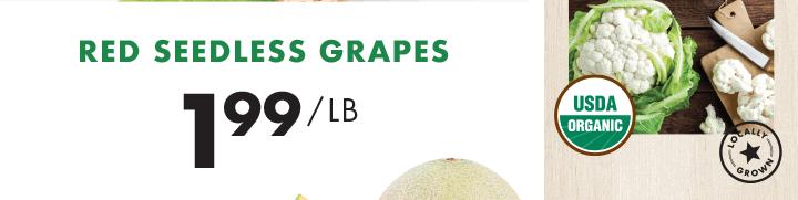 Red Seedless Grapes - $1.99 per pound