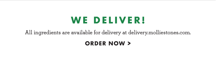 We Deliver! All ingredients are available for delivery on our website. Order now!