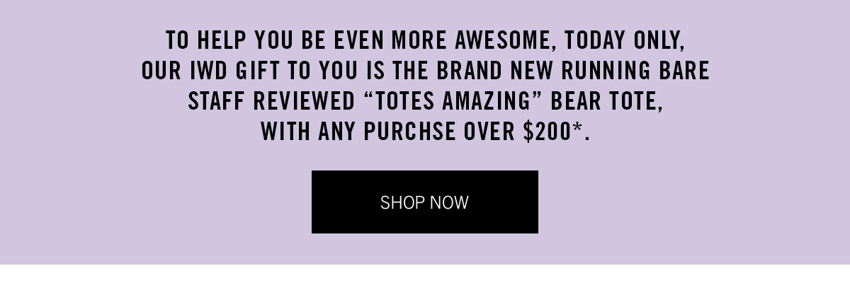 Free Totes Amazing Bag valued at $49.99 with orders over $200