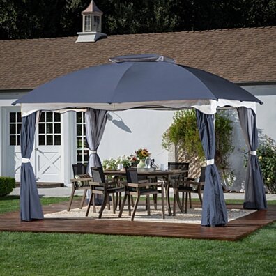 Ava Outdoor 12by10-foot Water Resistant Fabric and Steel Gazebo