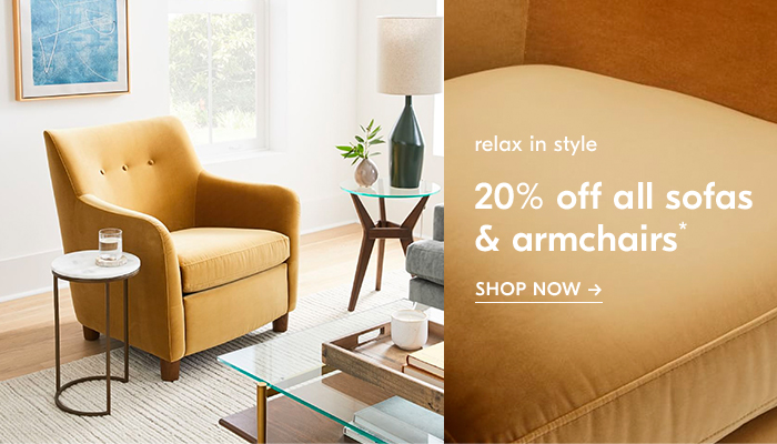 20% off all sofas & armchairs*
