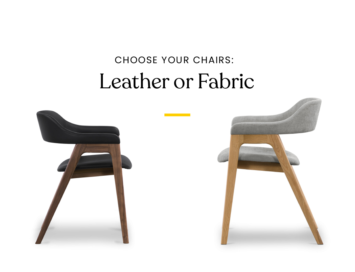 Choose Your Chairs: Leather Or Fabric