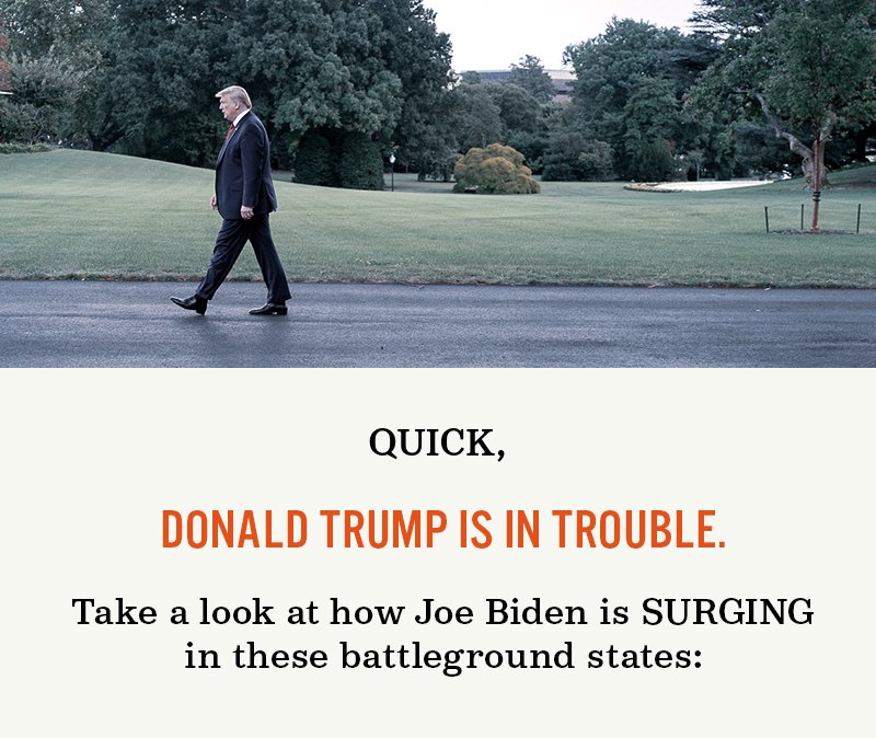 Donald Trump is in trouble. Take a look at how Joe Biden is surging in these battleground states.