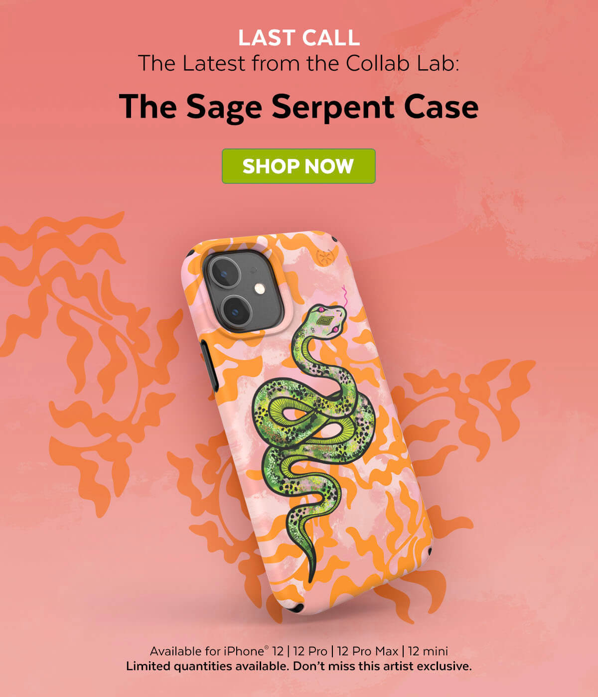 Introducing the latest from the Collab Lab: The Sage Serpent Case. Shop now.