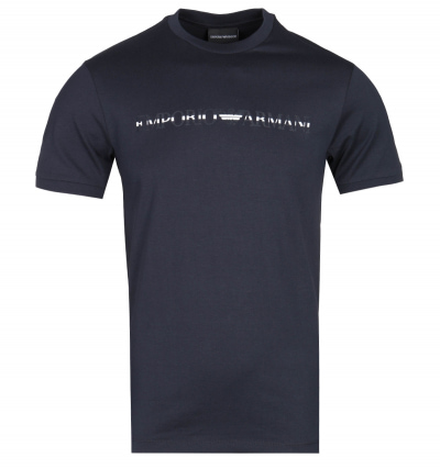 Emporio Armani Script Logo Navy T-Shirt