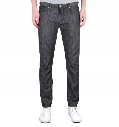 Emporio Armani J06 Slim Fit Washed Black Denim Jeans
