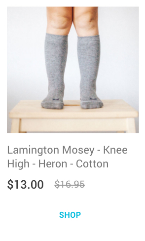 Lamington Mosey - Knee High - Heron - Cotton Socks