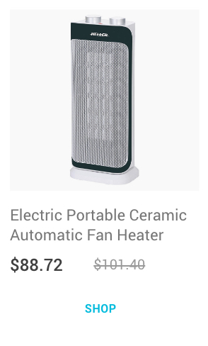 Electric Portable Ceramic Automatic Fan Heater