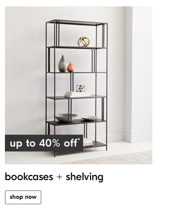 bookcase + shelving. shop now