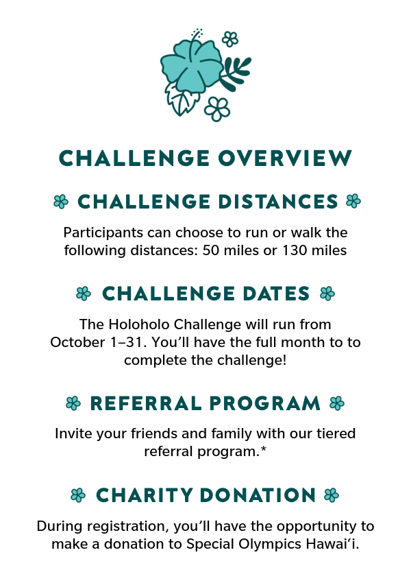 Register today for our Holoholo Challenge.