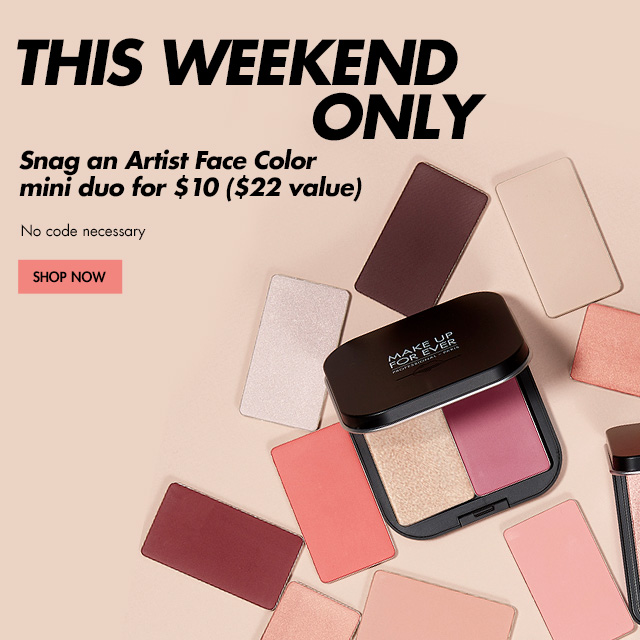 Your Artist Face Color Mini Duo for $10 ($22 Value). THIS WEEKEND ONLY! No code necessary.