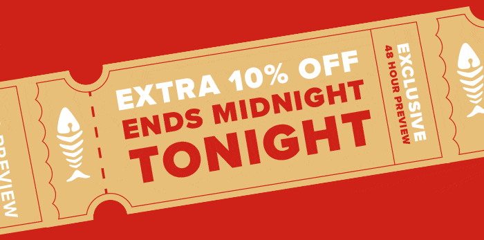 EXTRA 10% Off Ends Tonight