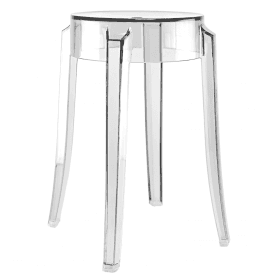 Fusion Living Ghost Style Low Stool Crystal Clear - 46.5cm
