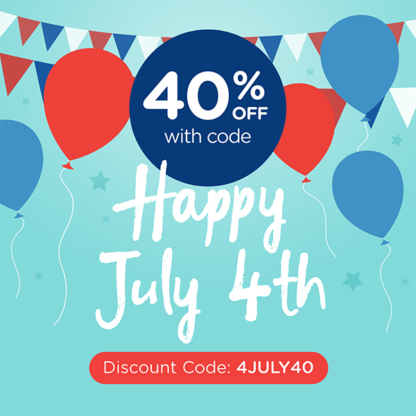 Happy July 4th - 40% Off with code - Discount Code: 4JULY40