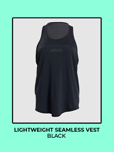 Lightweight Seamless Vest Black.