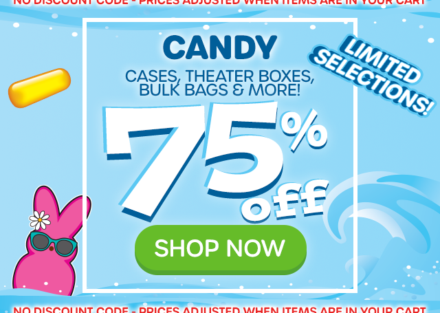 CANDY - Cases, Theater Boxes, Bulk Bags & More - 60% off - SHOP NOW