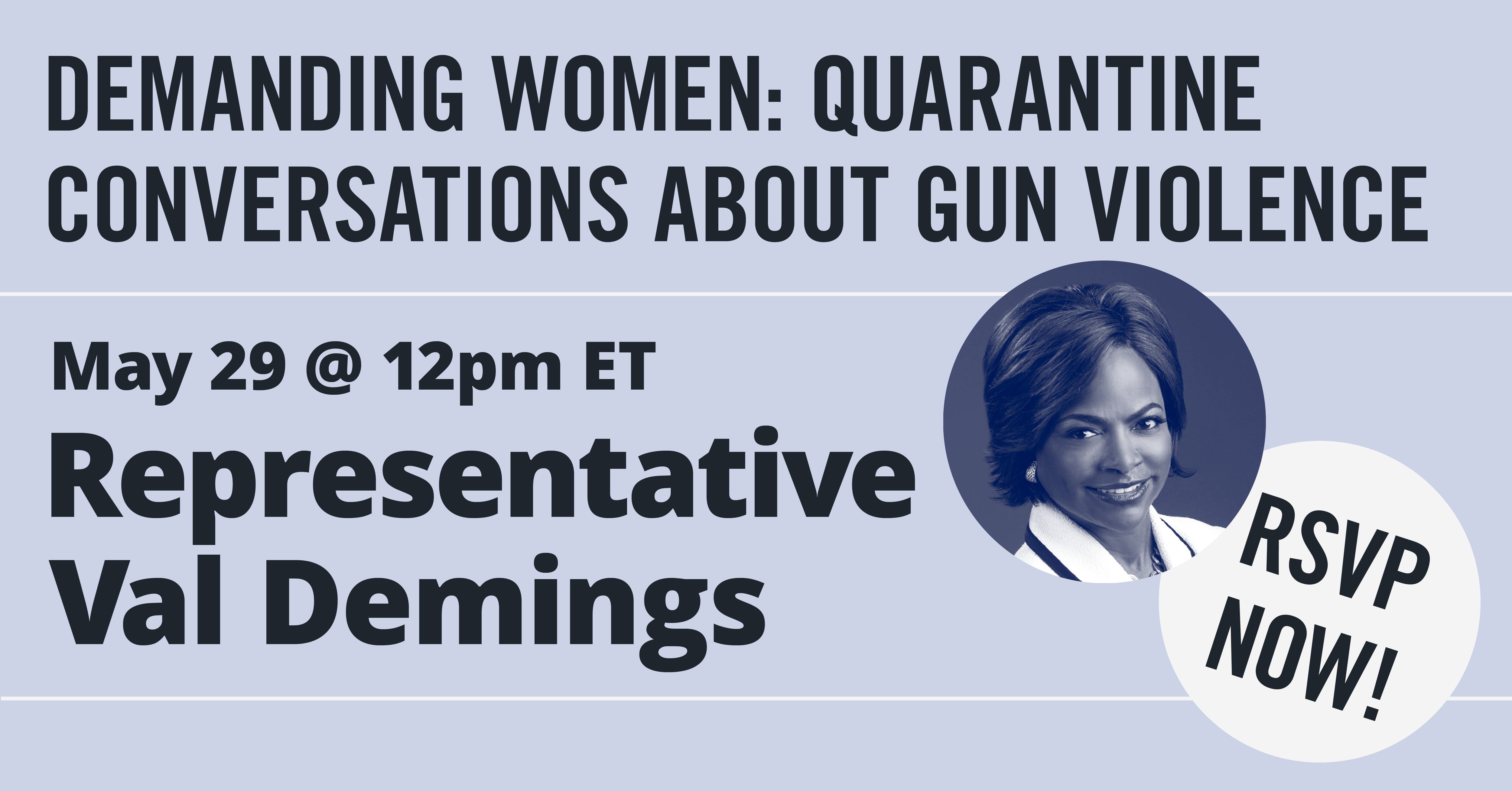 RSVP now for today's conversation with Rep. Val Demings.
