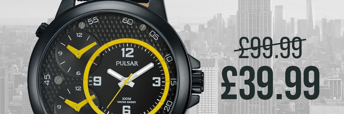 Pulsar Three Dial Gent''s Analogue Watch - Only ?39.99