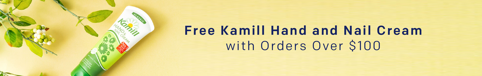 Free Kamill Hand and Nail Cream with Orders Over $100