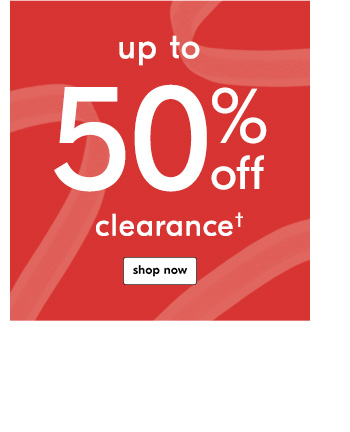 up to 50% off clearance