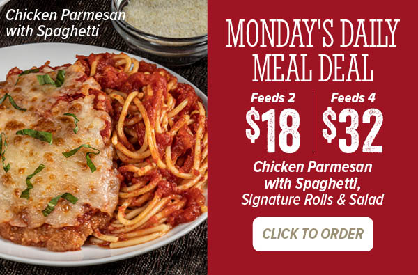 Monday Meal Deal - Chicken Parmesan with Spaghetti