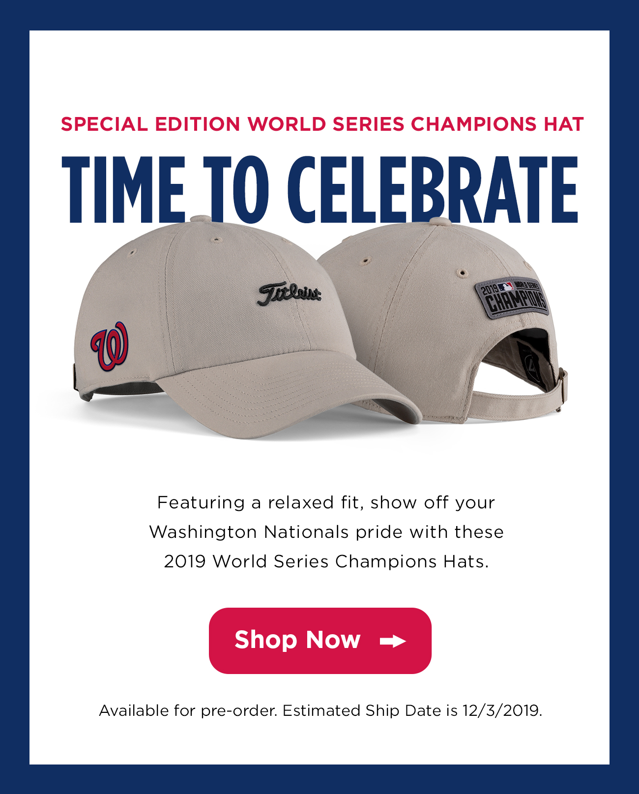 Shop Washington Nationals World Series Championship Hats