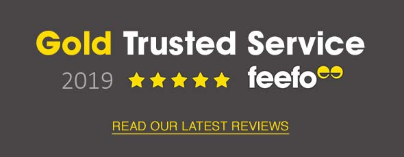 Gold Trusted Service 2019 feefo - Read Our Latest Reviews Here