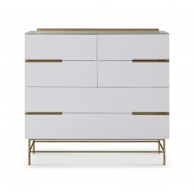 Sleek - Contemporary Six Drawer Wide Chest With Various Colour Options