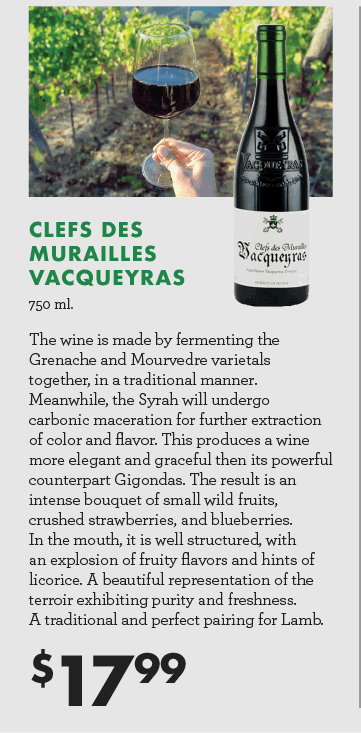 Clefs Des Murailles Vacqueyras - 750ml. - $17.99