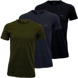 3-Pack All-Timers Crew-Neck T-Shirts, Green/Navy/Black