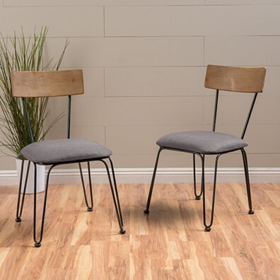 Owen Metal Frame Chairs with Cushion (Set of 2)