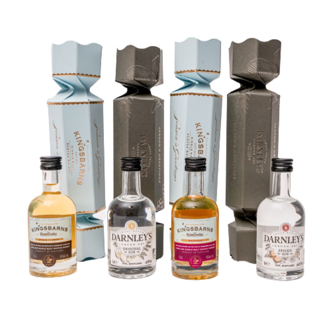 Image of Set of 4 Crackers - Kingsbarns Single Malt and Darnley''s Gin